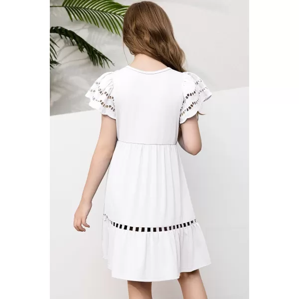 blibean Tween Girls Embroidery Sleeve Dress Summer Outfits 6-15 Years