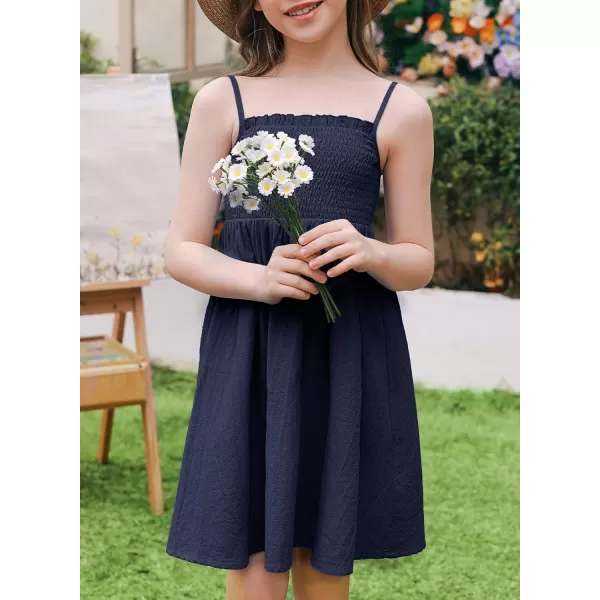 blibean Tween Girls Sundersses Adjustable Strap Dresses Size 4-15 Years Old