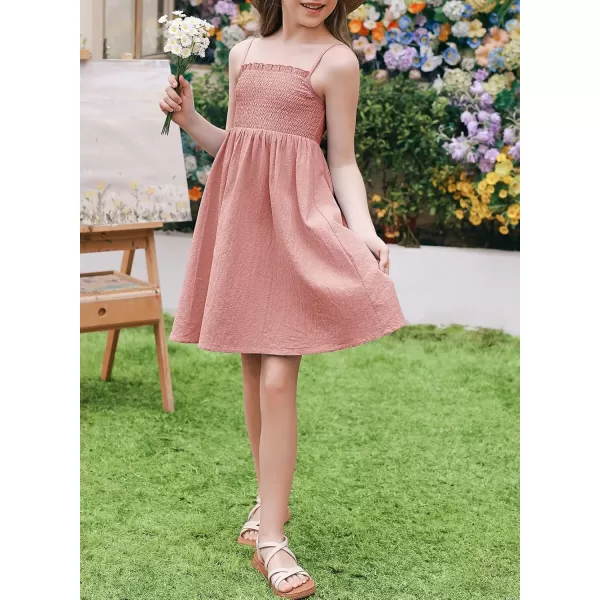 blibean Tween Girls Sundersses Adjustable Strap Dresses Size 4-15 Years Old