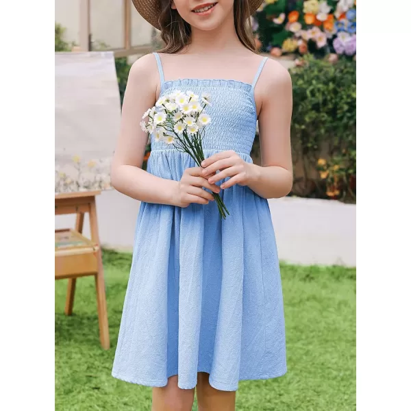blibean Tween Girls Sundersses Adjustable Strap Dresses Size 4-15 Years Old