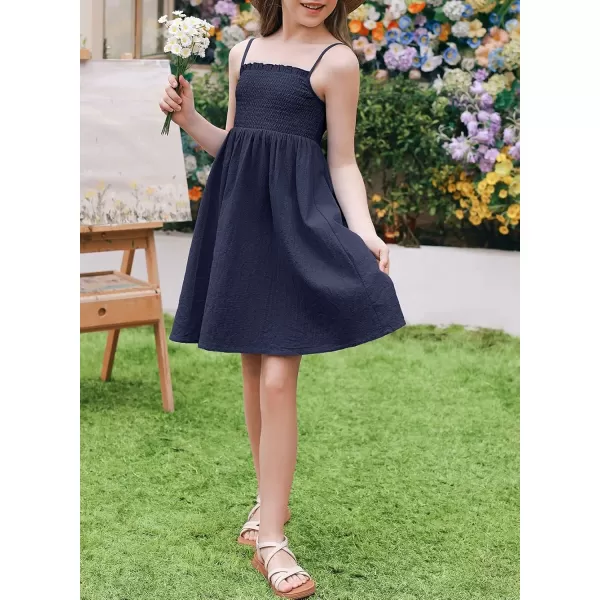 blibean Tween Girls Sundersses Adjustable Strap Dresses Size 4-15 Years Old