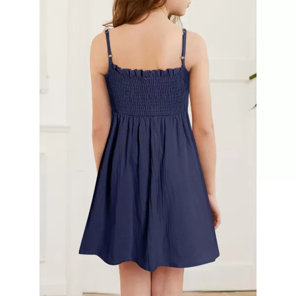 blibean Tween Girls Sundersses Adjustable Strap Dresses Size 4-15 Years Old