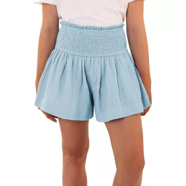 blibean Girls Cotton Shorts Summer Casual Pants Size 4-13 Years Old