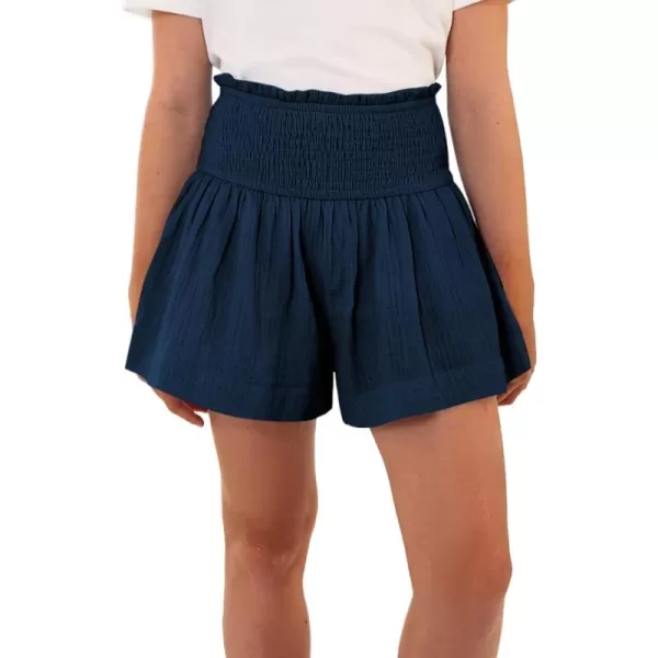 blibean Girls Cotton Shorts Summer Casual Pants Size 4-13 Years Old