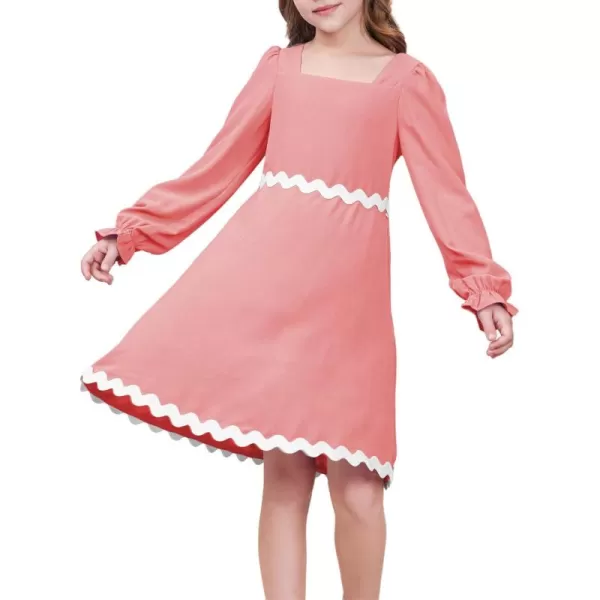 blibean Girls Elegant Long Sleeve Dresses Semi Formal Dress Size 6-15 Years
