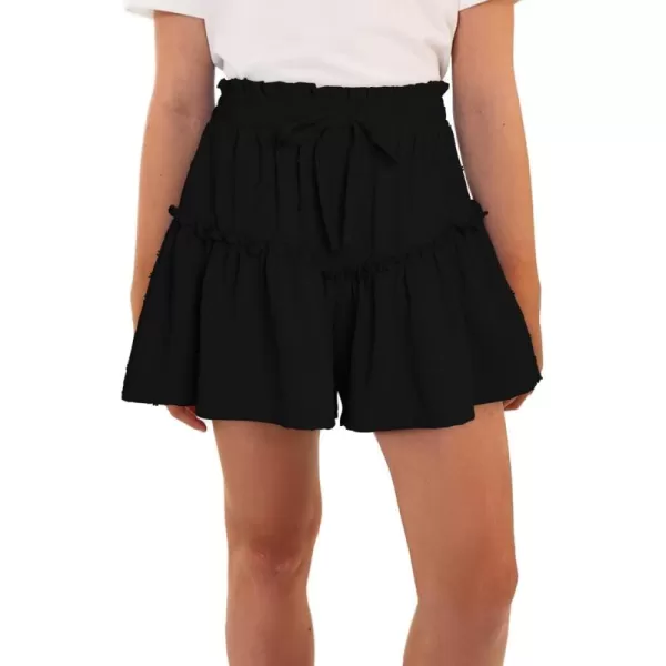 blibean Teen Girls Swiss Dot Shorts Kid Paper Bag Shorts Size 6-15 Years