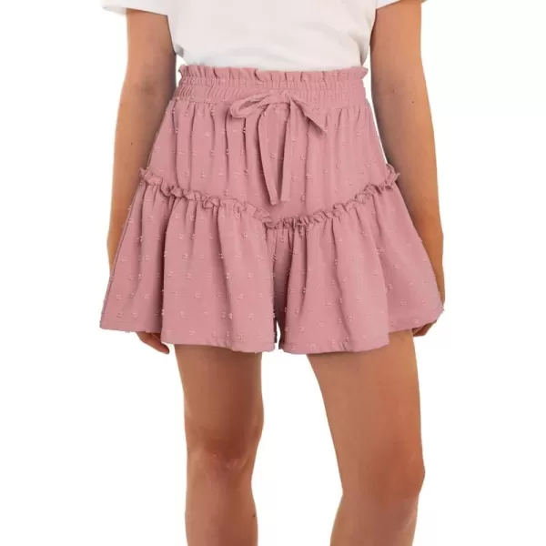 blibean Teen Girls Swiss Dot Shorts Kid Paper Bag Shorts Size 6-15 Years