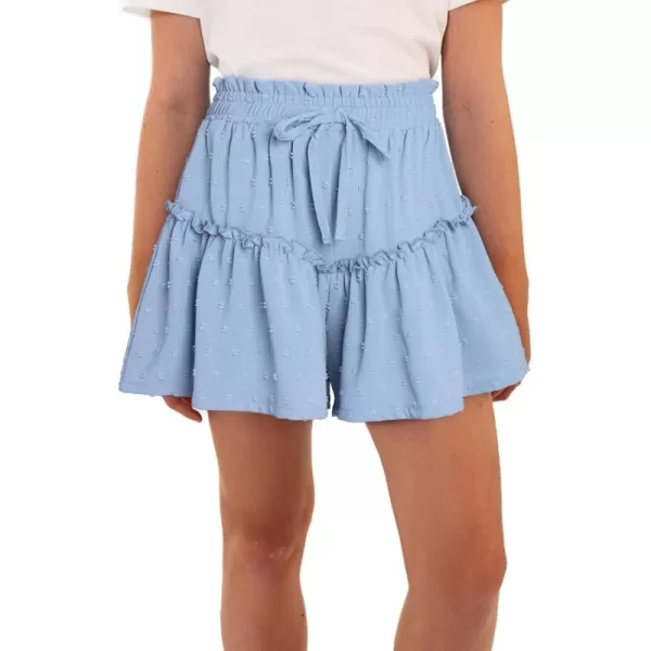 blibean Teen Girls Swiss Dot Shorts Kid Paper Bag Shorts Size 6-15 Years