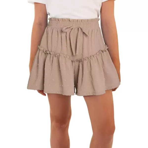 blibean Teen Girls Swiss Dot Shorts Kid Paper Bag Shorts Size 6-15 Years