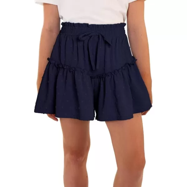blibean Teen Girls Swiss Dot Shorts Kid Paper Bag Shorts Size 6-15 Years