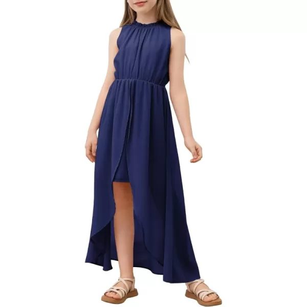 blibean Tween Girls 2024 Dresses Turtleneck Elegant Semi Formal Dress 6-15 Years