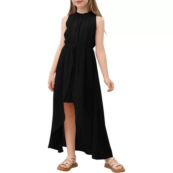 blibean Tween Girls 2024 Dresses Turtleneck Elegant Semi Formal Dress 6-15 Years