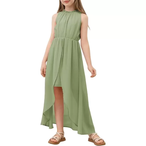 blibean Tween Girls 2024 Dresses Turtleneck Elegant Semi Formal Dress 6-15 Years