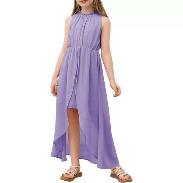 blibean Tween Girls 2024 Dresses Turtleneck Elegant Semi Formal Dress 6-15 Years