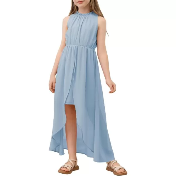 blibean Tween Girls 2024 Dresses Turtleneck Elegant Semi Formal Dress 6-15 Years