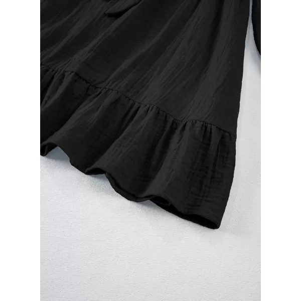 blibean Girls Cotton Long Sleeve Dresses Ruffled Semi Formal Dress Size 6-15 Years