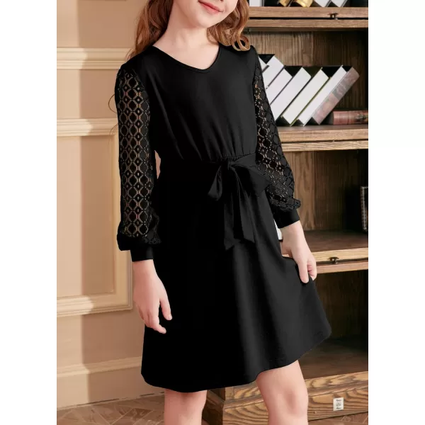 blibean Girls Elegant Lace Semi Formal Dress Kid Cotton Party Outfit Size 6-15 Years