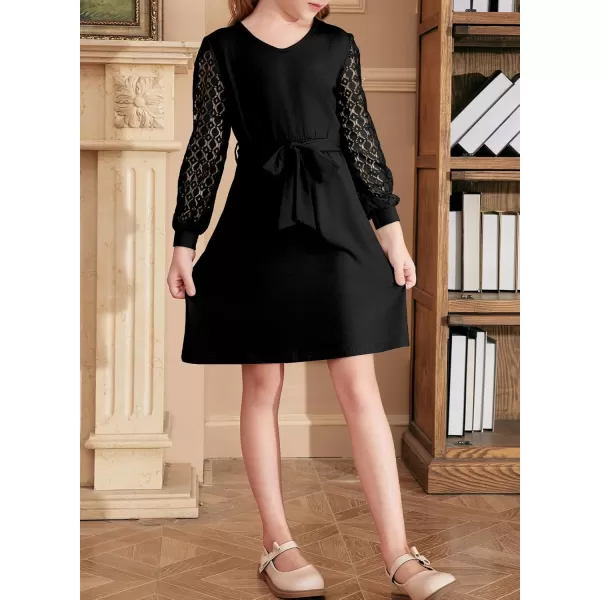 blibean Girls Elegant Lace Semi Formal Dress Kid Cotton Party Outfit Size 6-15 Years