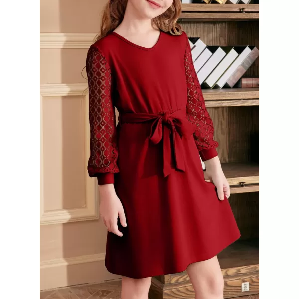 blibean Girls Elegant Lace Semi Formal Dress Kid Cotton Party Outfit Size 6-15 Years