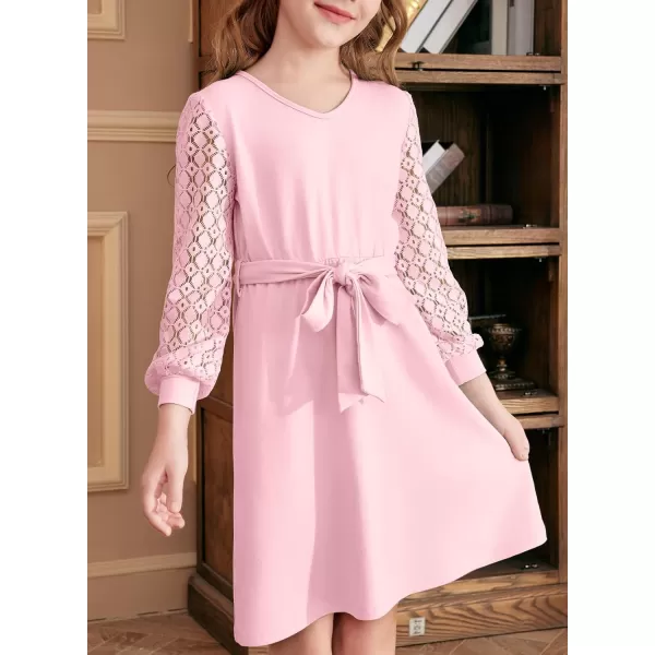 blibean Girls Elegant Lace Semi Formal Dress Kid Cotton Party Outfit Size 6-15 Years