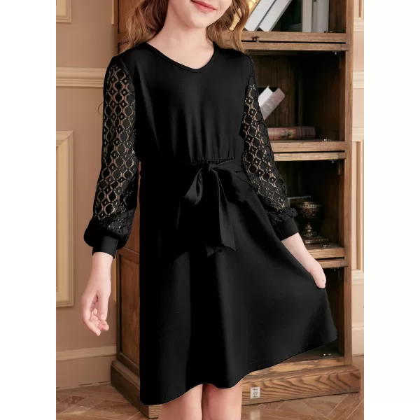 blibean Girls Elegant Lace Semi Formal Dress Kid Cotton Party Outfit Size 6-15 Years