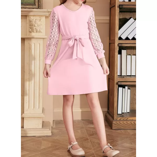 blibean Girls Elegant Lace Semi Formal Dress Kid Cotton Party Outfit Size 6-15 Years