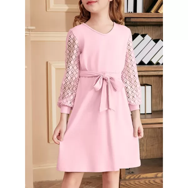 blibean Girls Elegant Lace Semi Formal Dress Kid Cotton Party Outfit Size 6-15 Years