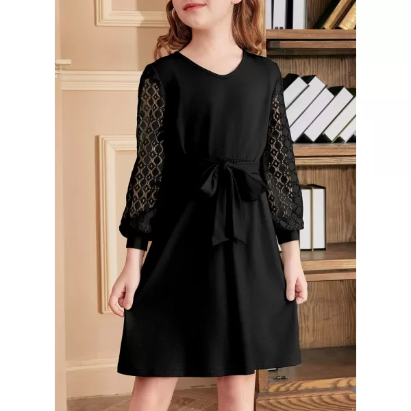 blibean Girls Elegant Lace Semi Formal Dress Kid Cotton Party Outfit Size 6-15 Years