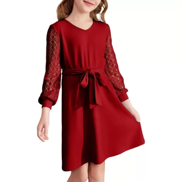 blibean Girls Elegant Lace Semi Formal Dress Kid Cotton Party Outfit Size 6-15 Years