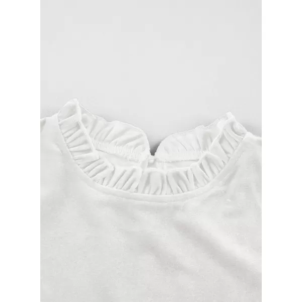 blibean Girls Velvet Long Sleeve Shirts Ruffle Neck Tops Size 6-15 Years