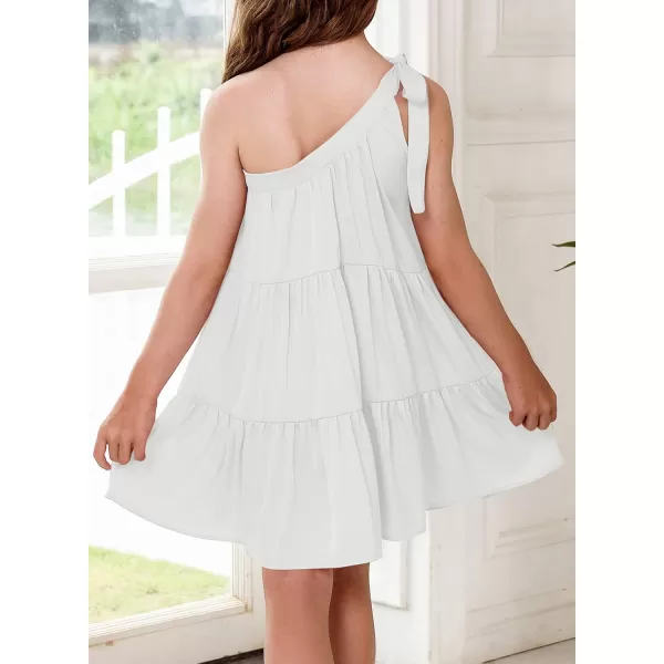 blibean Preteen Girls One Shoulder Dresses Tween Kids Outfits Size 4-13 Years
