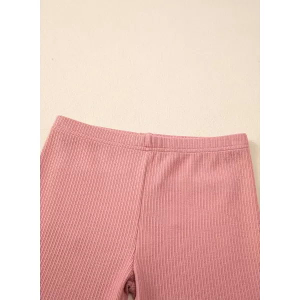 blibean Teen Girls 3pcs Leggings Kids Ribbed Knit Pants Size 6-15 Years