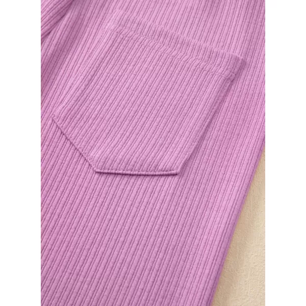 blibean Teen Girls 3pcs Leggings Kids Ribbed Knit Pants Size 6-15 Years