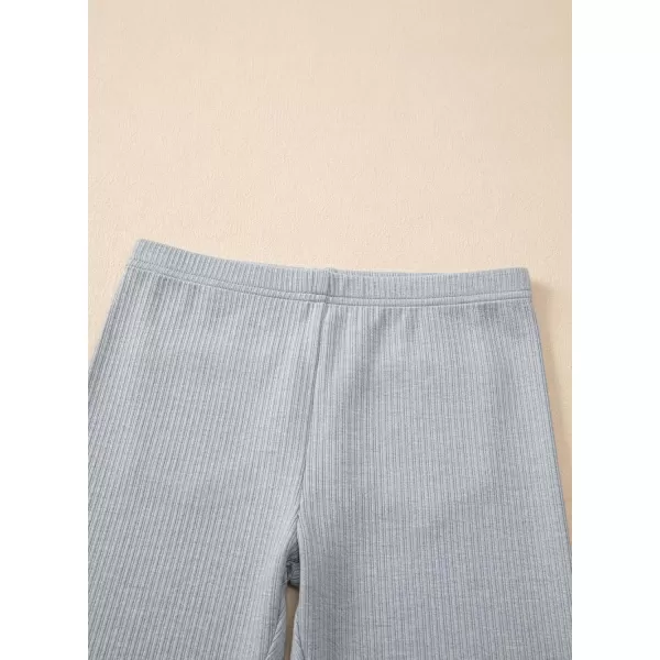 blibean Teen Girls 3pcs Leggings Kids Ribbed Knit Pants Size 6-15 Years
