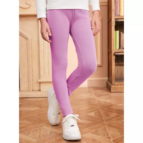blibean Teen Girls 3pcs Leggings Kids Ribbed Knit Pants Size 6-15 Years