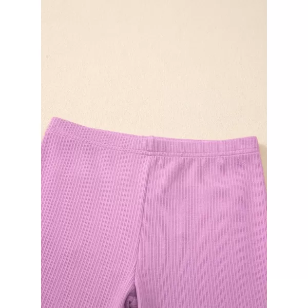 blibean Teen Girls 3pcs Leggings Kids Ribbed Knit Pants Size 6-15 Years
