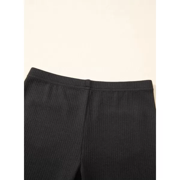 blibean Teen Girls 3pcs Leggings Kids Ribbed Knit Pants Size 6-15 Years