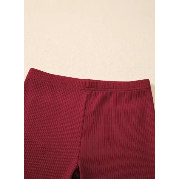blibean Teen Girls 3pcs Leggings Kids Ribbed Knit Pants Size 6-15 Years