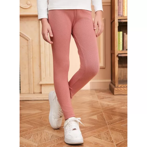 blibean Teen Girls 3pcs Leggings Kids Ribbed Knit Pants Size 6-15 Years