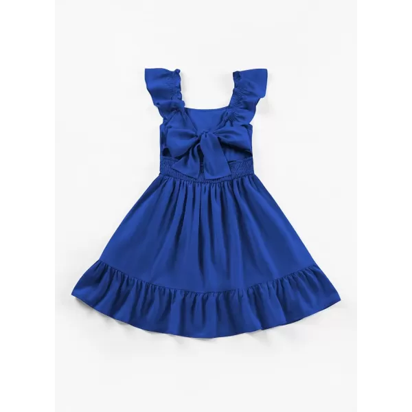 blibean Teen Girls Summer Tie Back Sundreses Kids Ruffle Sleeveless Dresses Size 6-15 Years