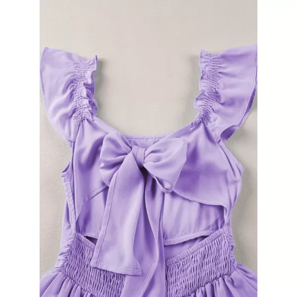 blibean Teen Girls Summer Tie Back Sundreses Kids Ruffle Sleeveless Dresses Size 6-15 Years