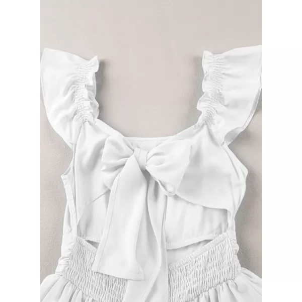 blibean Teen Girls Summer Tie Back Sundreses Kids Ruffle Sleeveless Dresses Size 6-15 Years
