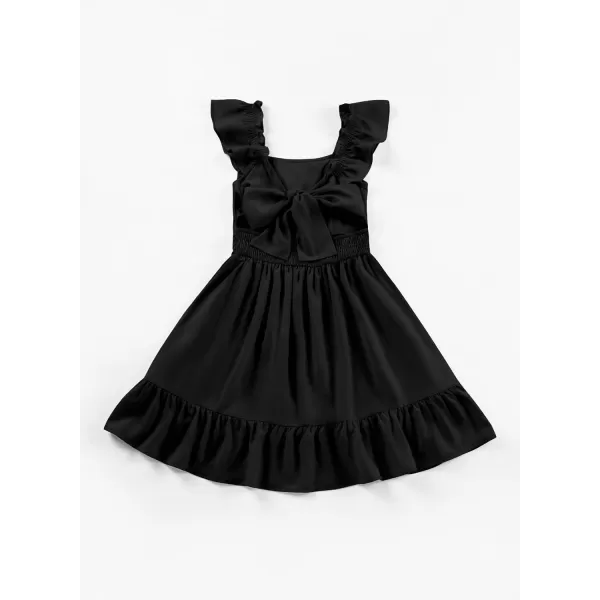 blibean Teen Girls Summer Tie Back Sundreses Kids Ruffle Sleeveless Dresses Size 6-15 Years