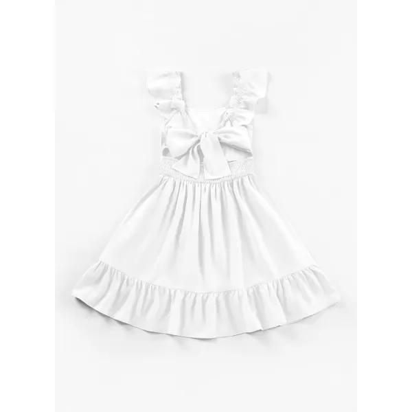 blibean Teen Girls Summer Tie Back Sundreses Kids Ruffle Sleeveless Dresses Size 6-15 Years