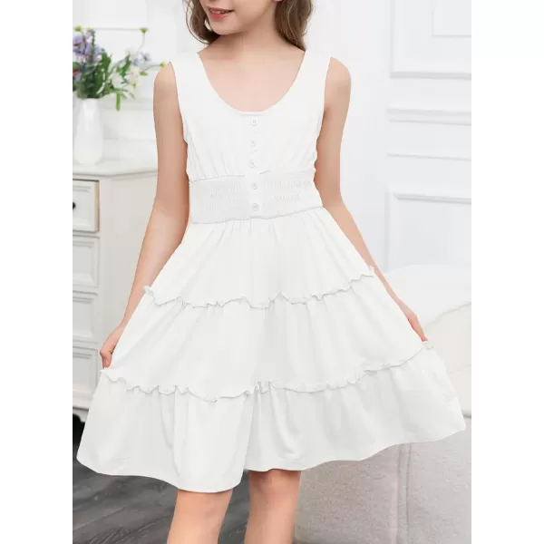 blibean Tween Girls 2024 Dress Sleeveless Tiered Simple Sundress Size 6-15 Years