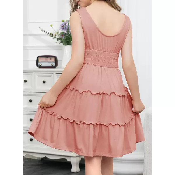 blibean Tween Girls 2024 Dress Sleeveless Tiered Simple Sundress Size 6-15 Years
