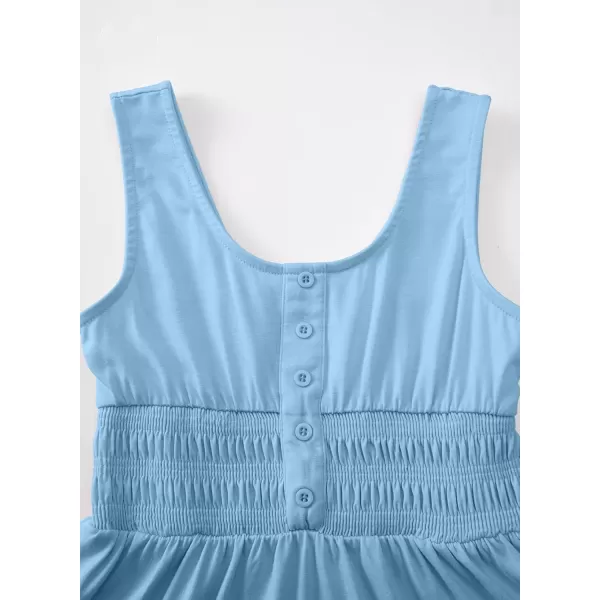 blibean Tween Girls 2024 Dress Sleeveless Tiered Simple Sundress Size 6-15 Years