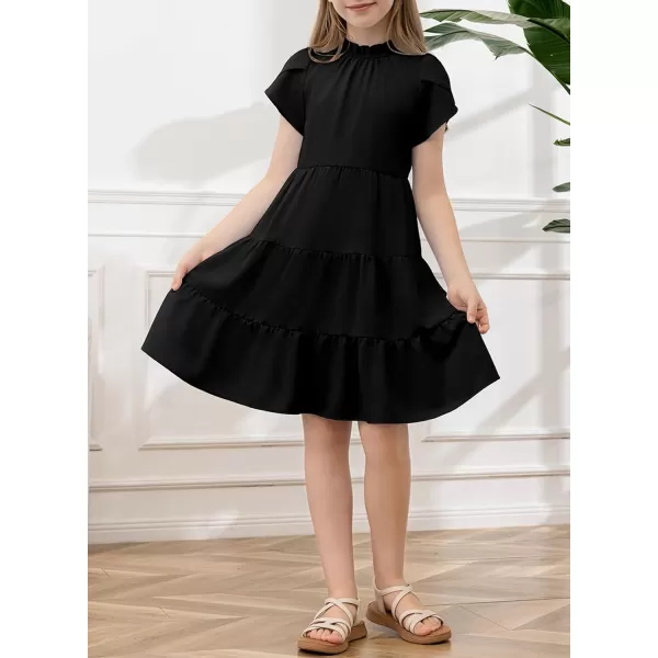 blibean Tween Girls 2024 Summer Boho Dress Kids Tiered Dresses Size 6-15 Years