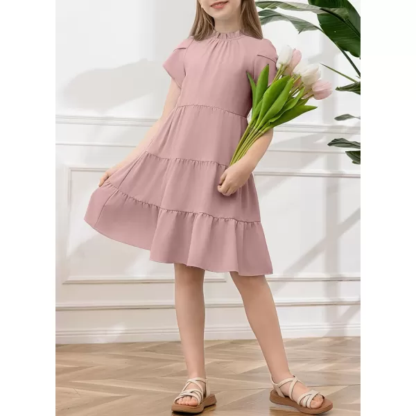 blibean Tween Girls 2024 Summer Boho Dress Kids Tiered Dresses Size 6-15 Years
