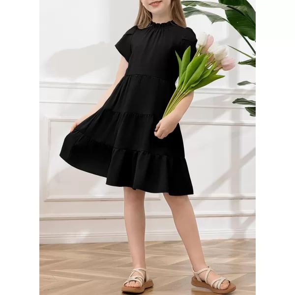 blibean Tween Girls 2024 Summer Boho Dress Kids Tiered Dresses Size 6-15 Years